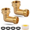 90-Degree Hose Elbow For RVs — Solid Brass Construction, Strong