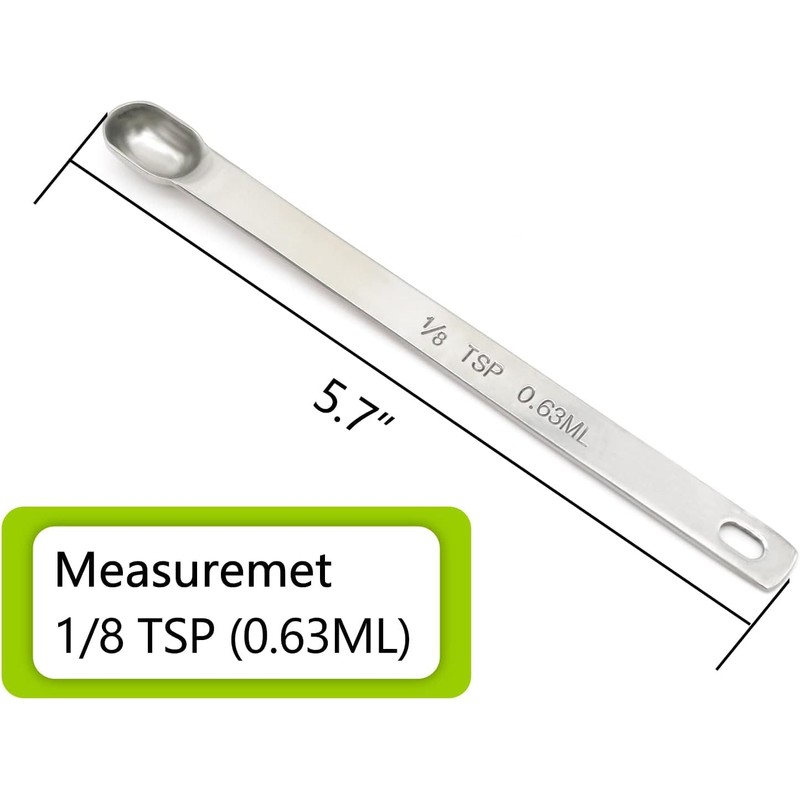 1/8 Teaspoon Stainless Steel Single Measuring Spoon - Measuring Spoons