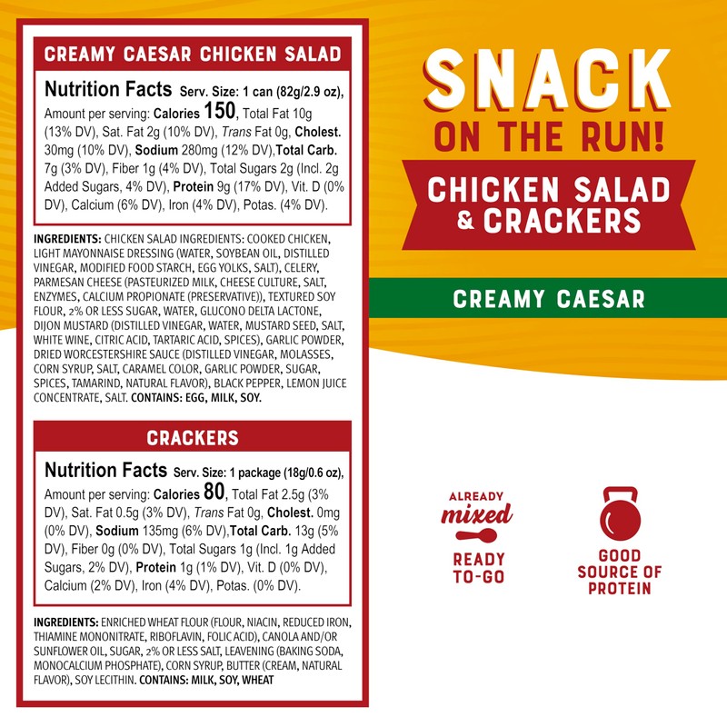 Bumble Bee Snack On The Run Creamy Caesar Chicken Salad