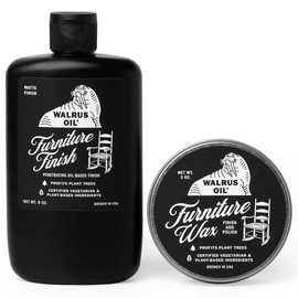 Walrus Oil - Furniture Finish and Furniture Wax Set. for Finishing, Restoring, and Polishing Wood Surfaces.