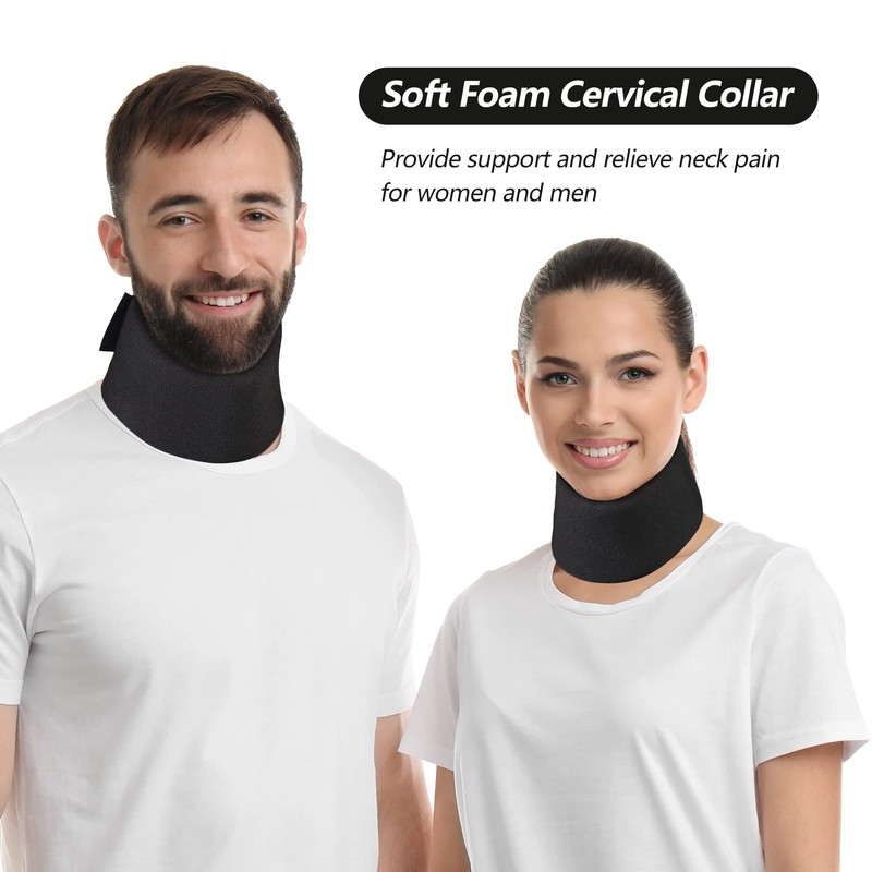 Cozyhealth Soft Foam Neck Brace Universal Cervical Collar, Adjustable Support