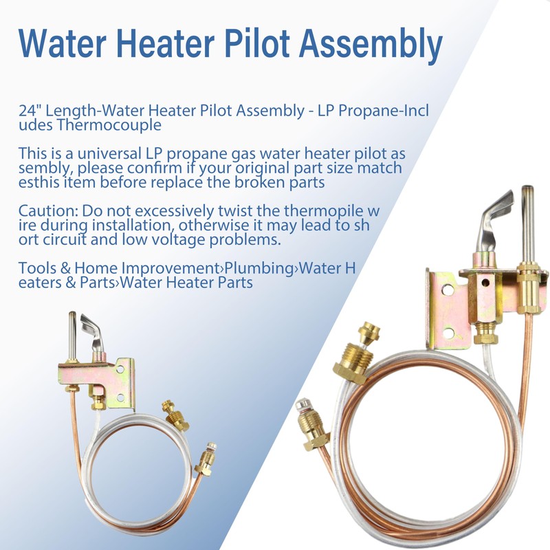ActyGo Replacement 24Inch Long LP Propane Gas Water Heater Pilot