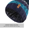 RockJock R80 Thermal Insulating Striped Beanie Bobble Hat with Cosy