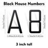 SpNo1-MS 3 Inch Floating Aluminum House Address Numbers Letters, Modern