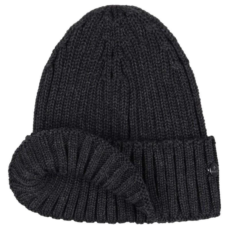 LIERYS Men's Merino Knitted Hat (20 cm Long) - Ribbed
