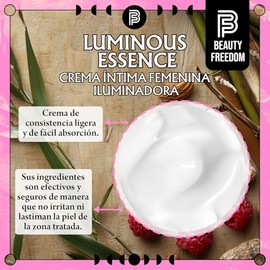 Crema Femenina Iluminadora Corporal - Beauty Freedom Luminous Essence 100ml - Con Aceite de Almendra, Rosa Mosqueta, Romero y Bambú - Crema De Noche -