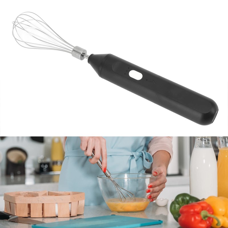 Handheld USB Lade Elektrische Schneebesen Tragbare Edelstahl Milchaufschäumer Küche Bar