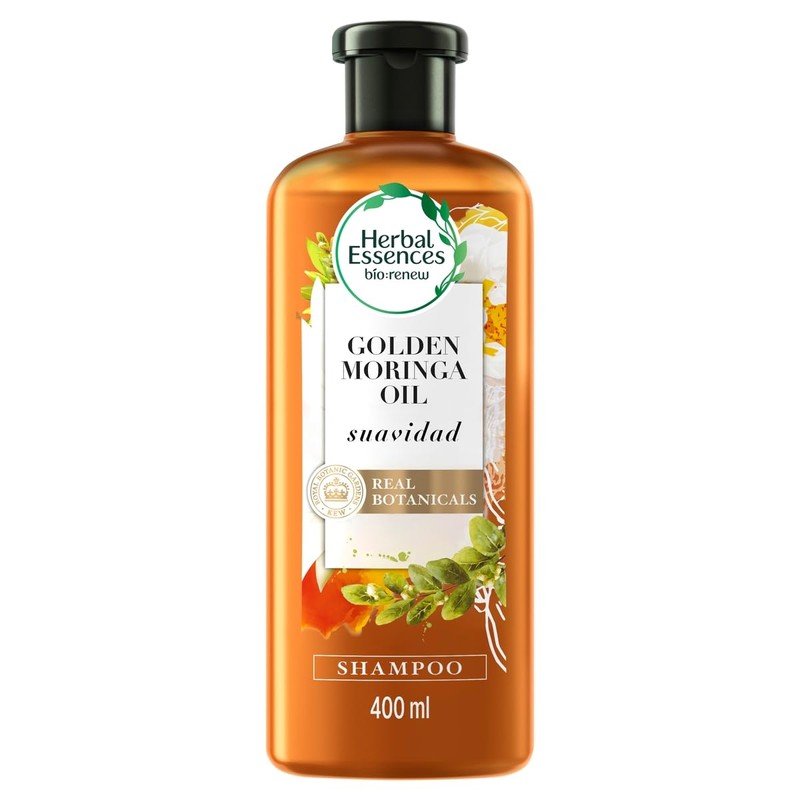 Herbal Essences Shampoo BioRenew Aceite de Moringa Dorada 400 ml