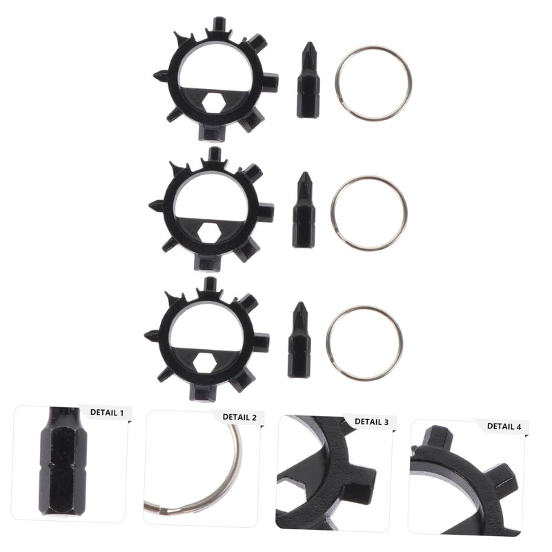 Tofficu 3pcs Octopus Design Multi Functional Bike Tool Portable Screwdriver