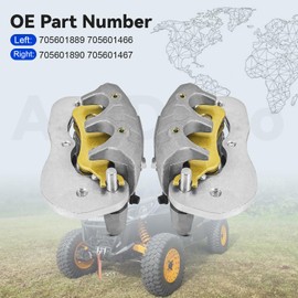 ArbDicco 705601889 Rear Brake Calipers & Sintered Pads Compatible with 2017-2023 Can Am Maverick Trail/Sport Defender Max/Pro/6x6 Commander 1000R/700 Traxter 6x6/Max/Pro