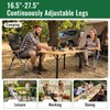 Bamboo Camping Table with Adjustable Height (265LBS)
