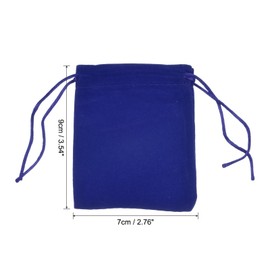 PATIKIL 50Pcs Velvet Drawstring Bags 2.76x3.54 Inch Gift Bags Jewelry Pouches Dark Blue for Christmas Birthday Party Wedding Candy Headphones