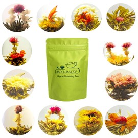 LWXLJMJZC－12pcs Individually Wrapped Blooming Tea，Jasmine Flowering Tea, Green Tea with Flowers