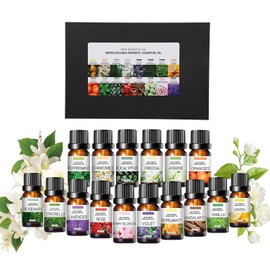 Aceites Esenciales de Aromaterapia 16PCS, Aceites Esenciales para Difusor, Hacer Velas Aromaticas y Jabón, Aceite Esencial Natural Conjunto de Difusores, 16x10ml