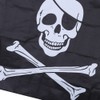 Large Black Pirate Flag Jolly Roger Skull and Bones 90x150cm