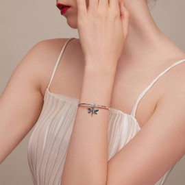 VOROCO Dragonfly Charm for Bracelet 925 Sterling Silver Animal Series Dangle Charm for Bracelet Necklace Christmas Jewelry Gifts for Women