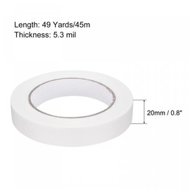 sourcing map Cloth Bookbinding Repair Tape Roll 0.8 Inch x 49 Yards 5.3 Mil White