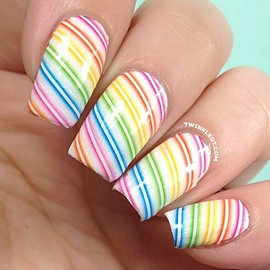 Easy Nail Art Stickers by Twinkled T (Electric Lights)