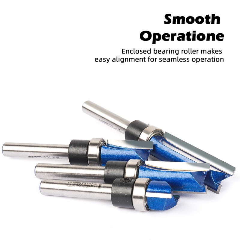 Professional Pattern Flush Trim Router Bits 1/4 Inch Shank, C3