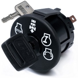 HD Switch Ignition Key Switch Replaces Ariens Gravely 21546319 Craftsman 33457 Lawn Mowers Tractors - Starter KeySwitch w/ 2 Keys & Free Carabiner