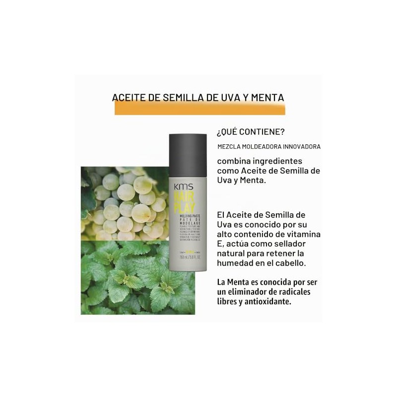 KMS HAIRPLAY Molding Paste Provides Texture, Natural Shine, Pliable Hold