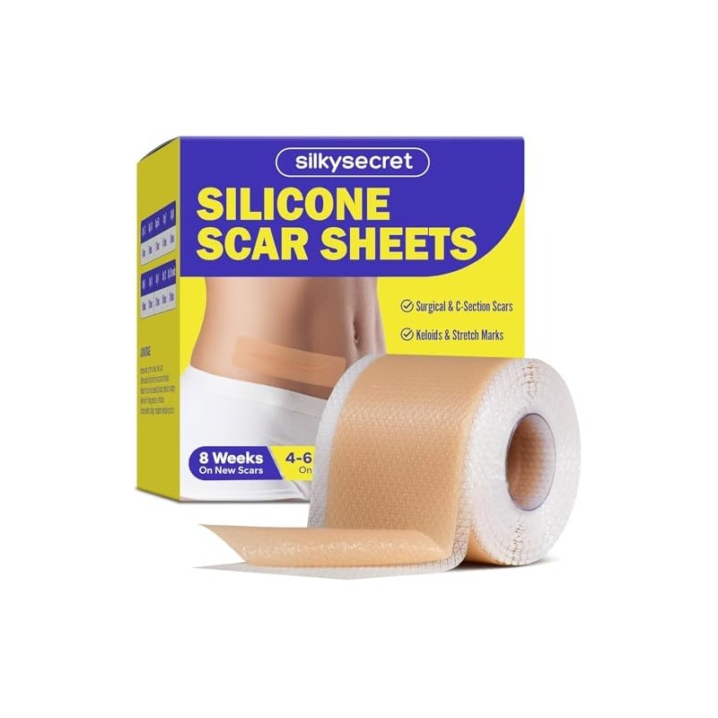 SilkySecret Láminas De Silicona Para Cicatrices(Rollo De 41 X 152