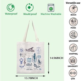 TOG Merch To Whatever End Inspire Tote Bag Book Lover Gift Throne of Glass Shoulder Bag S-J-M Gift (NO ONE CA)