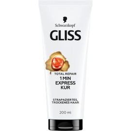Gliss 1-Minute Intensivkur Total Repair (200 ml), Haarkur mit flüssigem Keratin für trockenes und strapaziertes Haar, schon nach 1 Minute wirksam