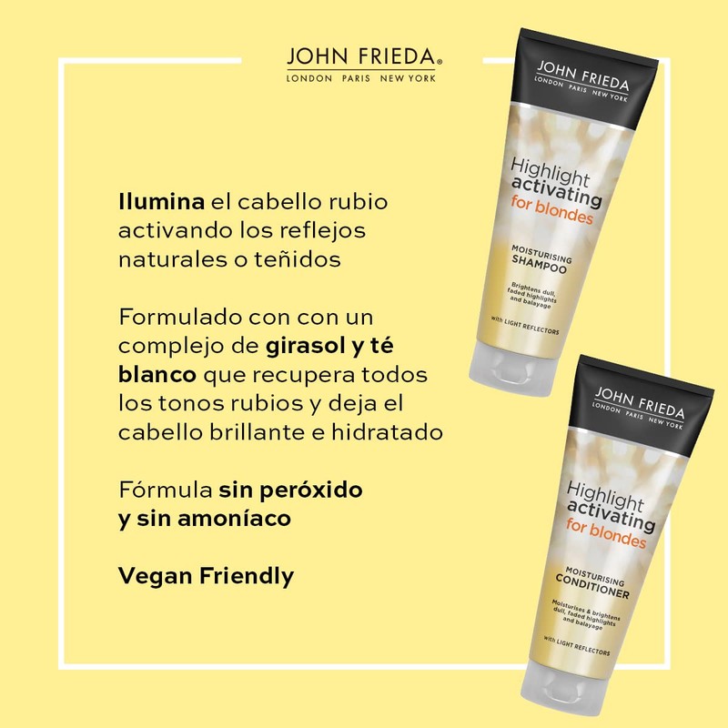 John Frieda Sheer Blonde Highlight Activating Moisturising Shampoo with Avocado