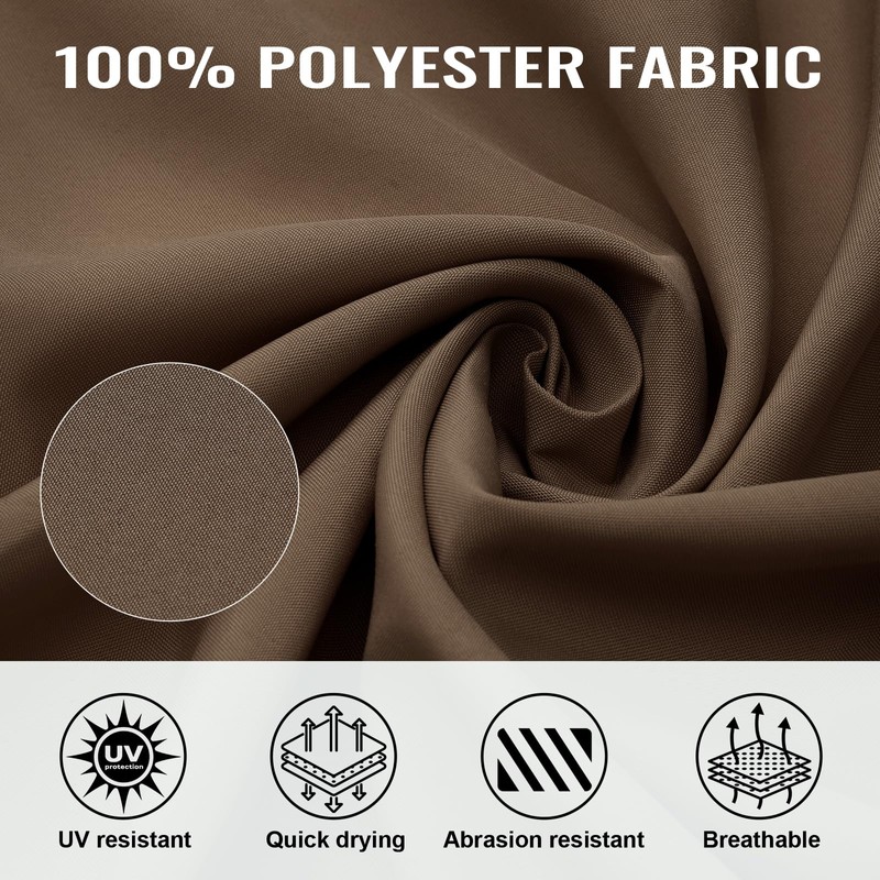 COWVIE 4-Panel 12' x 12' Gazebo Replacement Curtains, Patio Privacy
