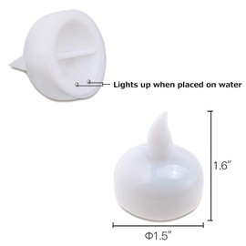 Floating Candles,IMAGE Flameless Floating LED Tea Lights 12 Pack Waterproof Tealight Candles for Wedding Party Spa Home Indoor Outdoor Decor-Cool White