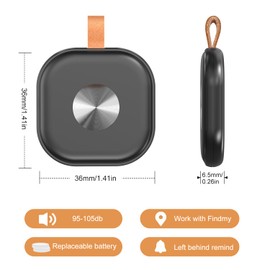Smart Bluetooth Tracker,Key Finder,Item Locator Works with Apple Find My (iOS Only),Tracking Tag for Luggage,Keys,Bags,Wallets, Anti-Lost without monthly fees,Replaceable Battery-4 PACK (Black 4-pack)