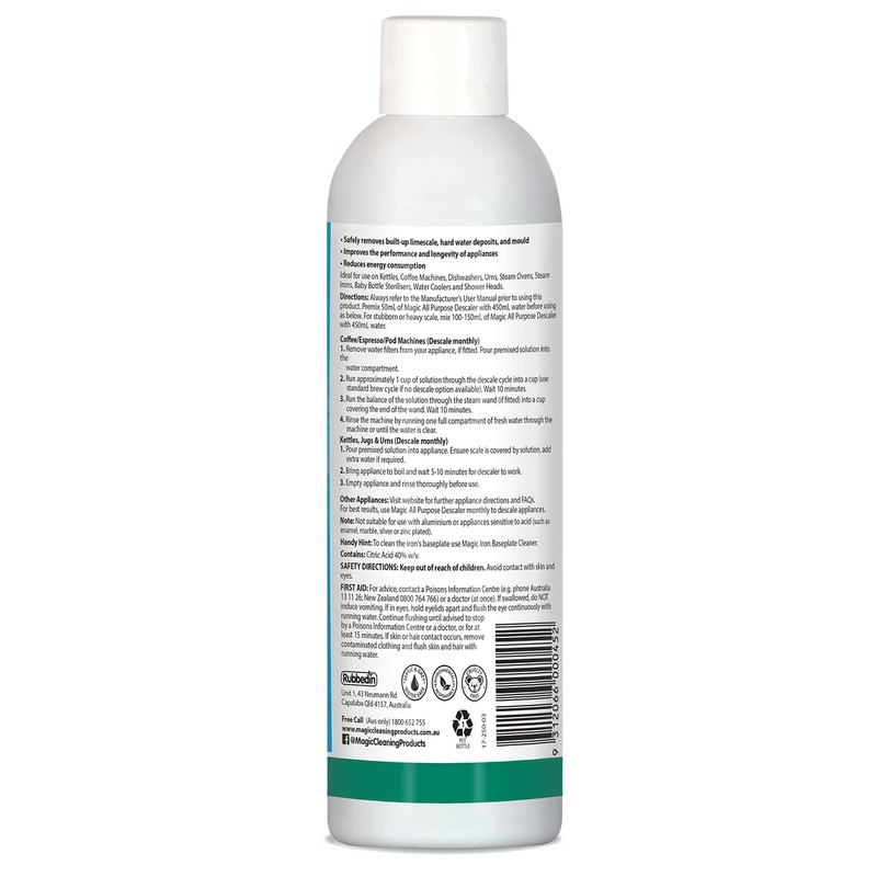 Magic All Purpose Descaler Removes Calcium & Lime Scale Deposits