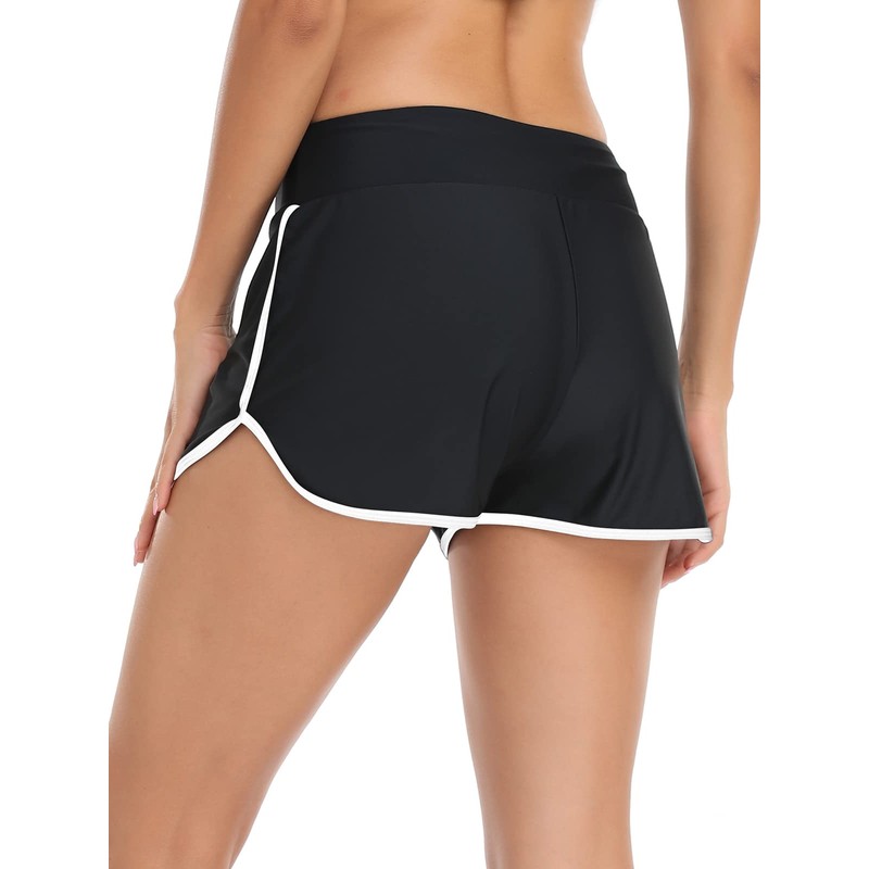 RELLECIGA - Pantalones cortos de natación de cintura alta para