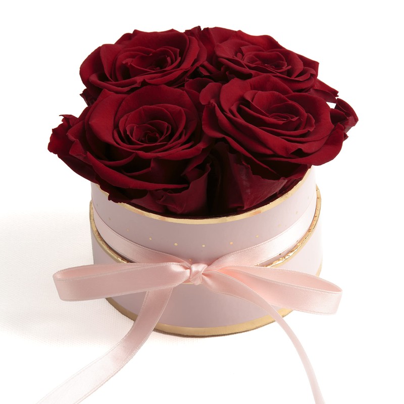 Rosmarie Schulz Heidelberg Rose Box, White Round Infinity Rose, Flower