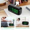 KWANWA Alarm Clock, Small Digital Clock, 1.2inch Green LED Clock,