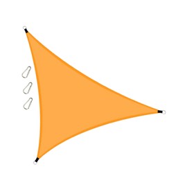 13ft Rain Fly UV Resistant Sun Shade Sail Canopy Waterproof Heavy Duty Triangle 210T Polyester Awning Sand Sunshade for Outdoor Patio Garden Backyard Activities