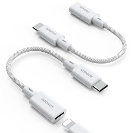 ZOOAUX 2 Pack LightningtoUSB C Adaptercolor: White