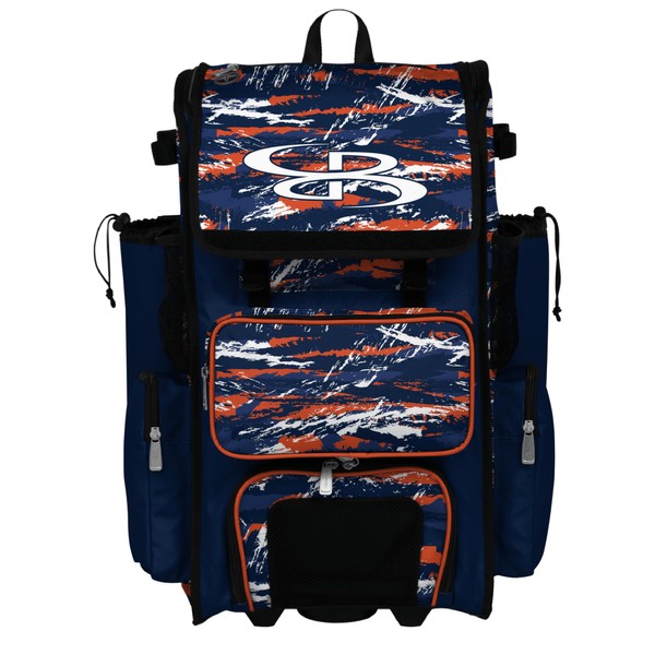 Boombah Rolling Superpack Baseball/Softball Gear Bag - Telescopic Handle -