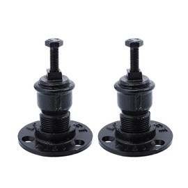 DOITOOL Handrail Hardware 2pcs Cast Iron Handrail Brackets Industrial Staircase Handrails Support Stair Railing Wall Bracket for Outdoor Indoor Handrail Black Handrail Railing Brackets