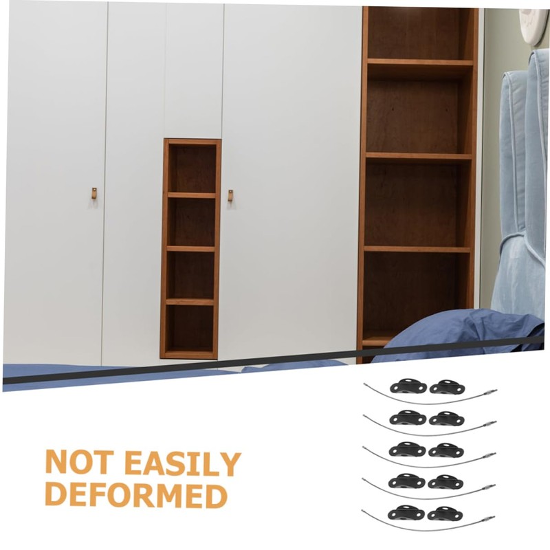 KOMBIUDA 5sets Furniture Anchors Anti-tip Wall Anchors for Proofing Heavy