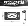Flip-Up Universal Winch License Plate Frame Compatible with 10" Hawse