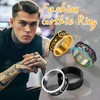 U7 Stainless Steel Rings For Women Star Moon Cool Black