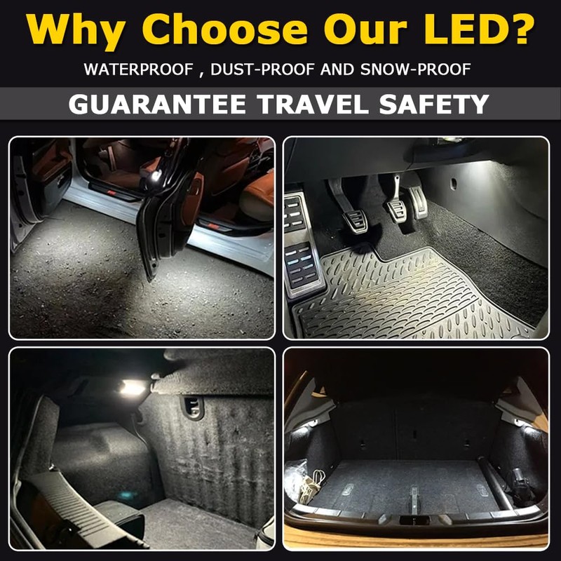 Hacreyatu LED Footwell Courtesy Under Door Step Light For Volvo