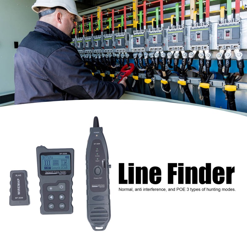NF‑8209 Electric Network Cable Finder Portable Anti Interference POE Line