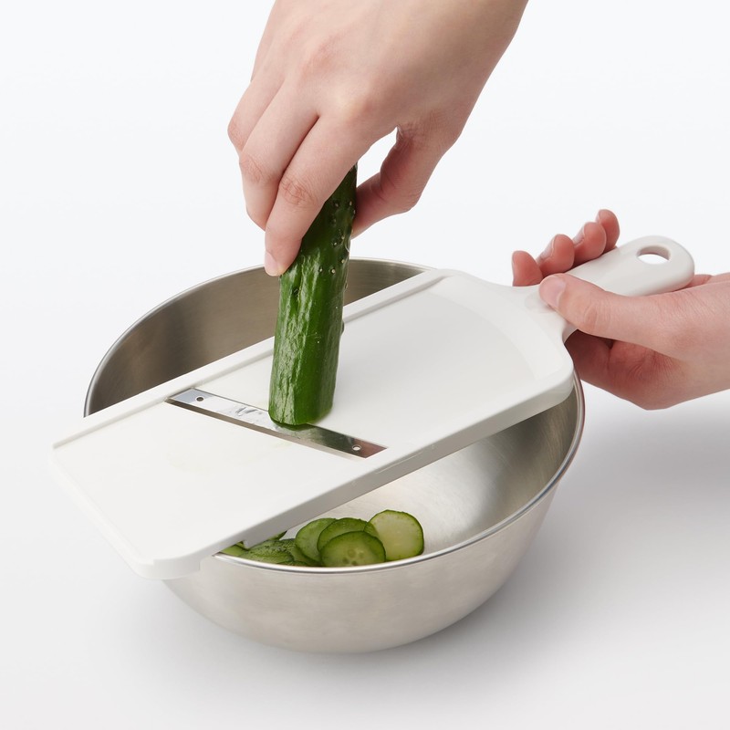 MUJI 44131695 Double-edged Slicer, Quick Cut, Width 3.5 x Depth