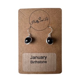 Crystal Earrings, Birthstone Earring, Birth Month Hooks, 925 Earrings, Birthstone Gifts, Month Of Birth Earrings, Healing Earrings (January - Garnet)