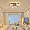 Ship in USA.20" Modern Black LED Ceiling Light, 3-Ring Flush