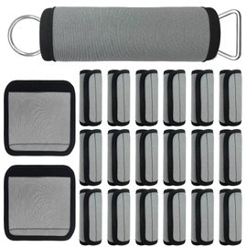 18 Pcs Pool Cover Spring Sleeves - Reusable Swimming Pool Safety Cover Spring Wraps - Easy Installation Waterproof Neoprene Protective Spring Sleeves for In-Ground Swimming Pool (Grey)