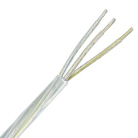 3 m Cable 3 x 0.75 mm² Transparent PVC Insulated Cable, 3G Twisted Wire, Light Cable, Lamp Cable, Power Cable